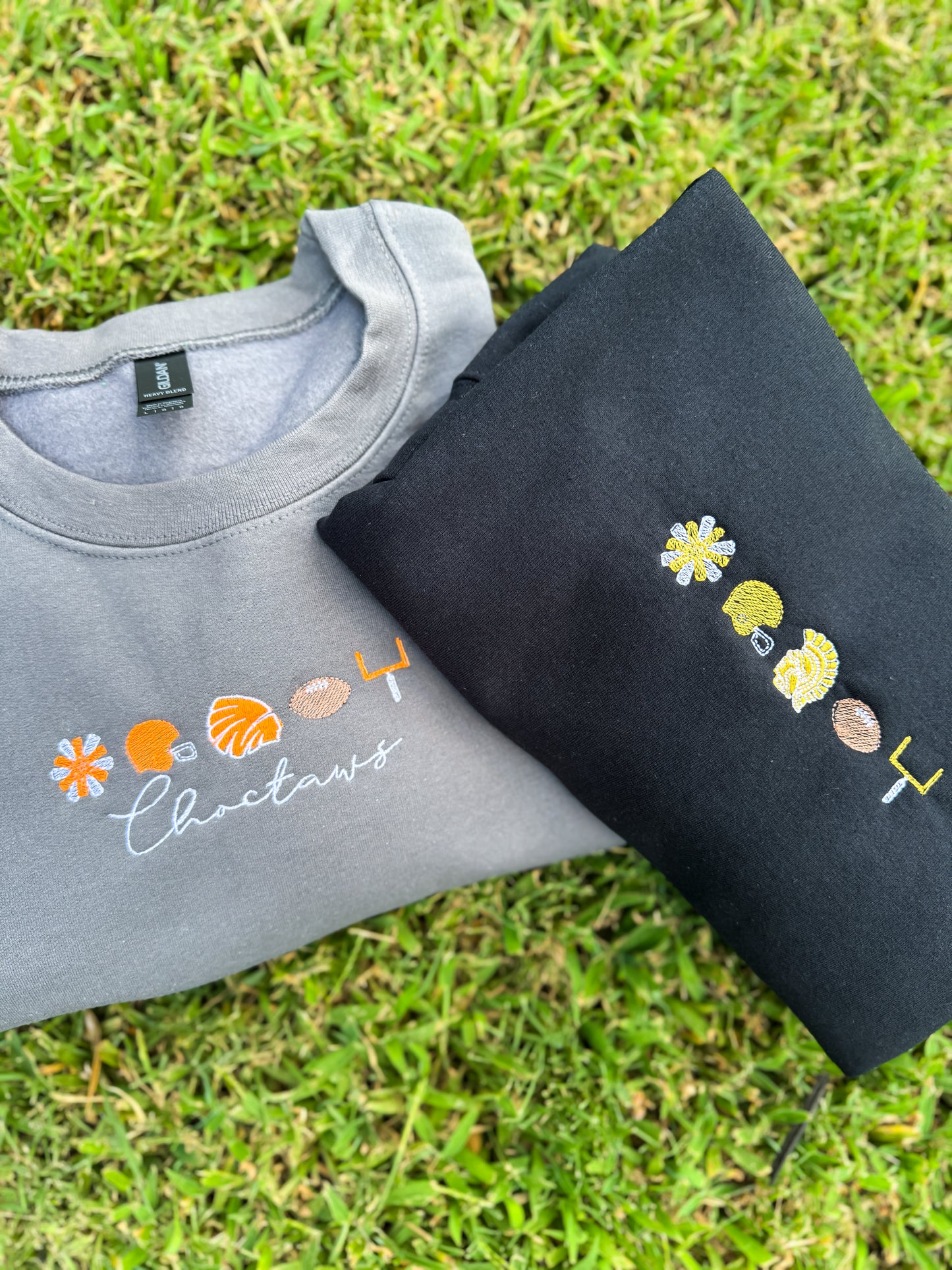 Embroidered Football Sweatshirt