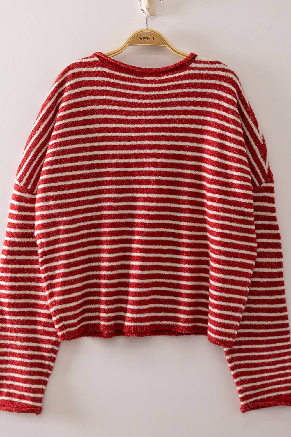 Button Down Mocha Stripe Sweater