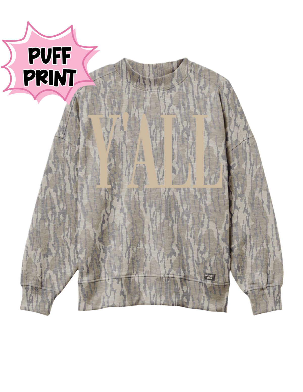 **PREORDER** AUTHENTIC Mossy Oak MOCK NECK Sweatshirts SHIPS IN OCT