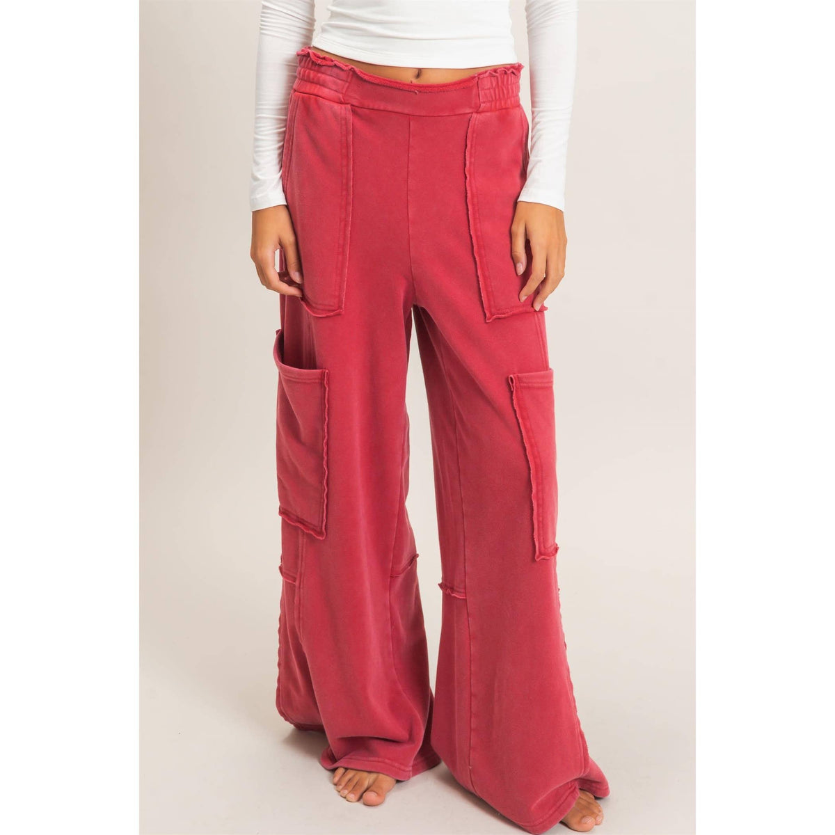 Mineral Wash Cargo Pocket Pants