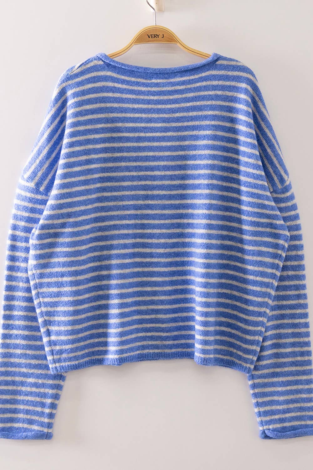 Button Down Mocha Stripe Sweater