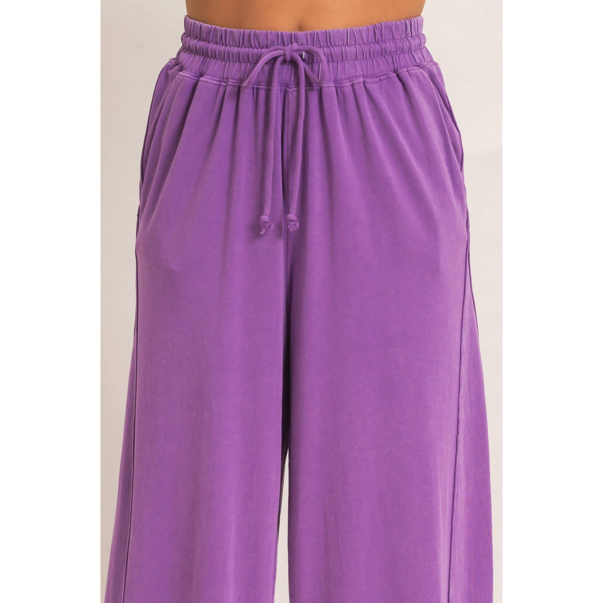 Wide Leg Mineral Wash Pants