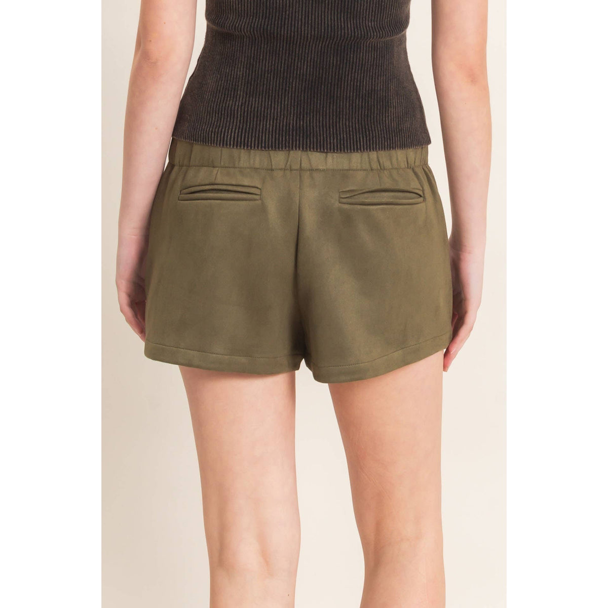 Faux Suede Skort
