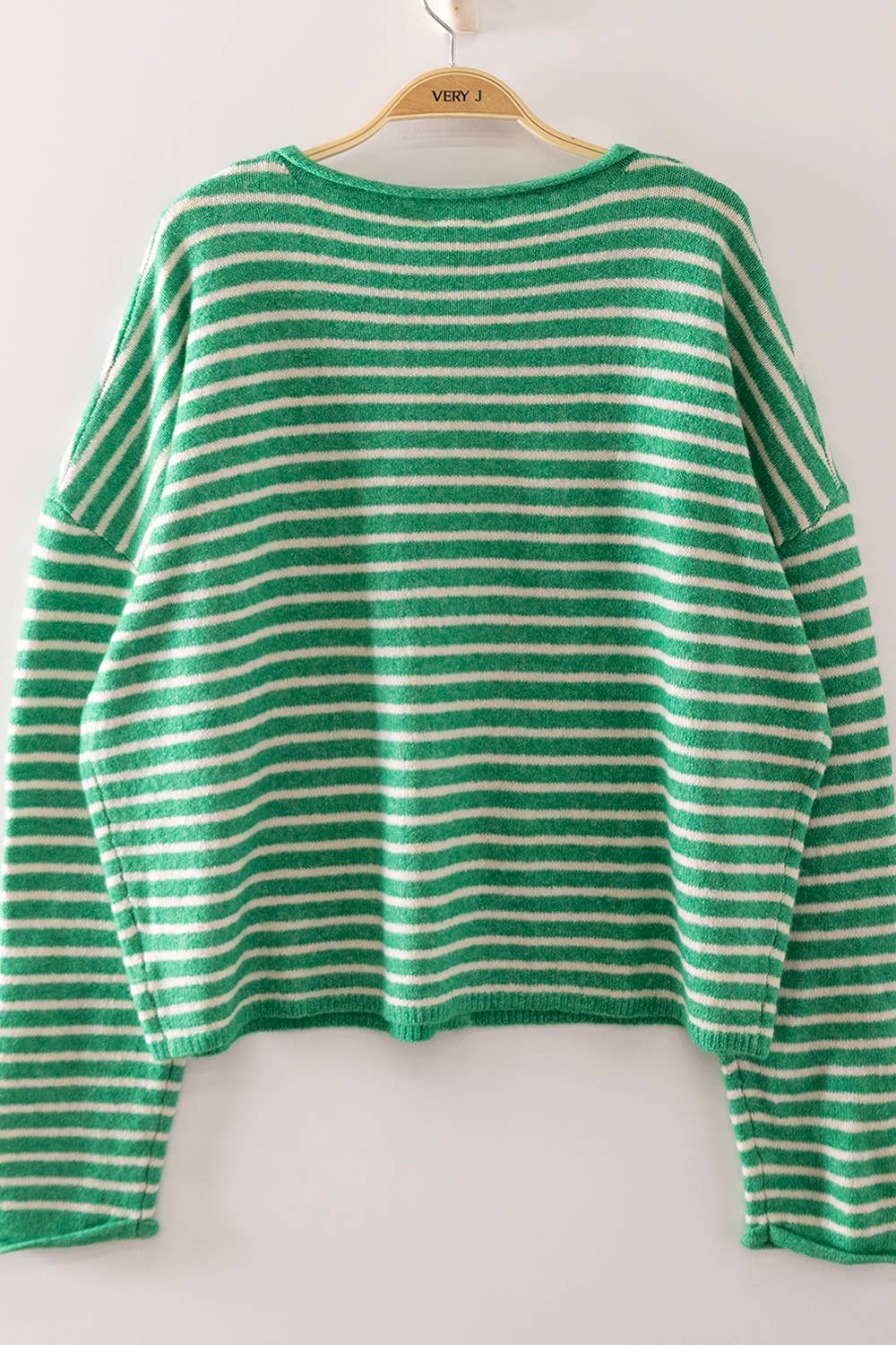 Button Down Mocha Stripe Sweater