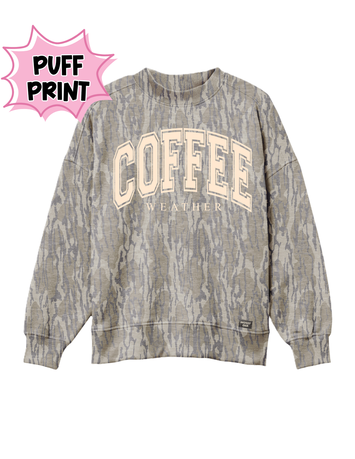 **PREORDER** AUTHENTIC Mossy Oak MOCK NECK Sweatshirts SHIPS IN OCT