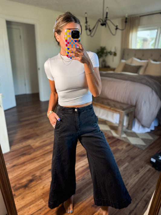 Wide leg retro pants