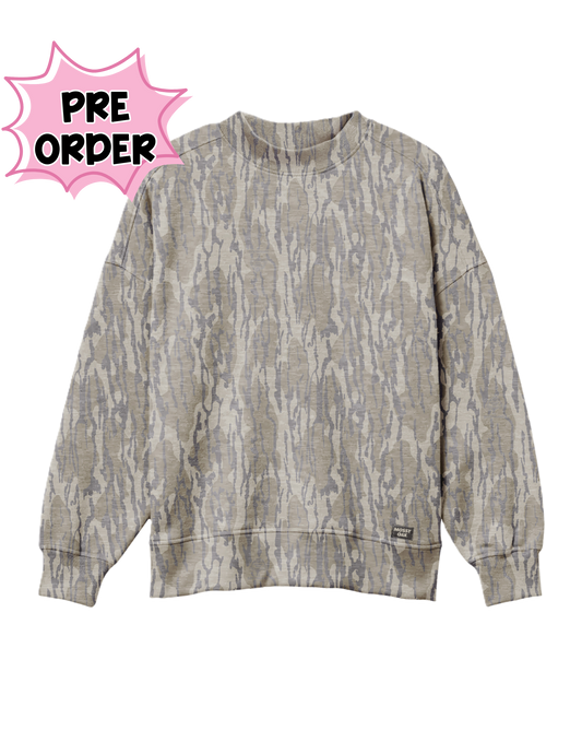 **PREORDER** AUTHENTIC Mossy Oak MOCK NECK Sweatshirts SHIPS IN OCT