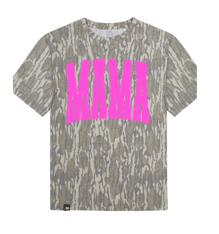 Pink MAMA Mossy Oak Camo T-Shirt