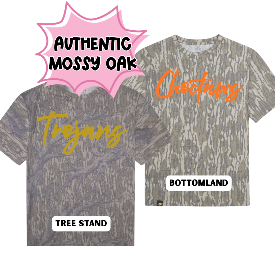 SCHOOL SPIRIT Mossy Oak Camo T-Shirt