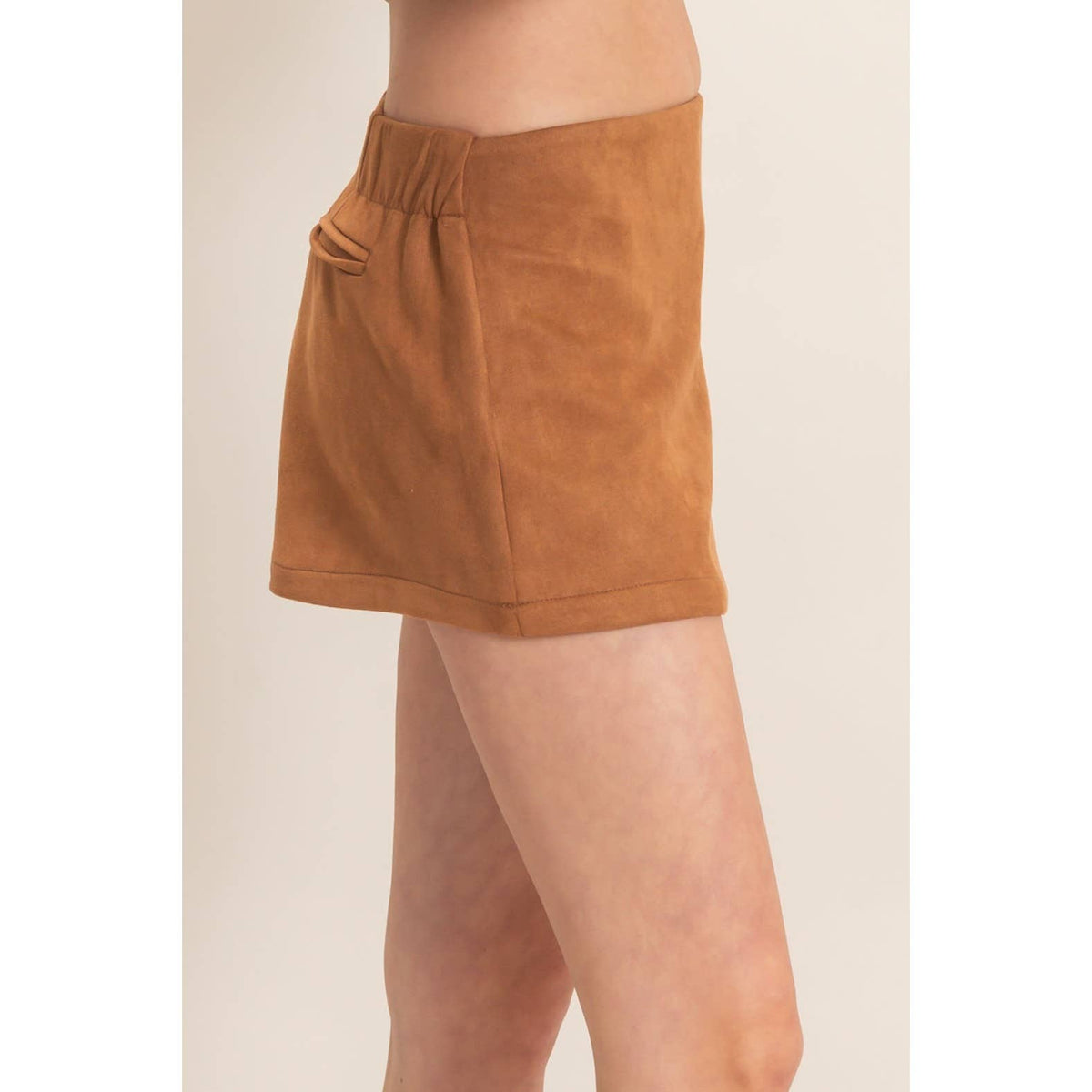 Faux Suede Skort