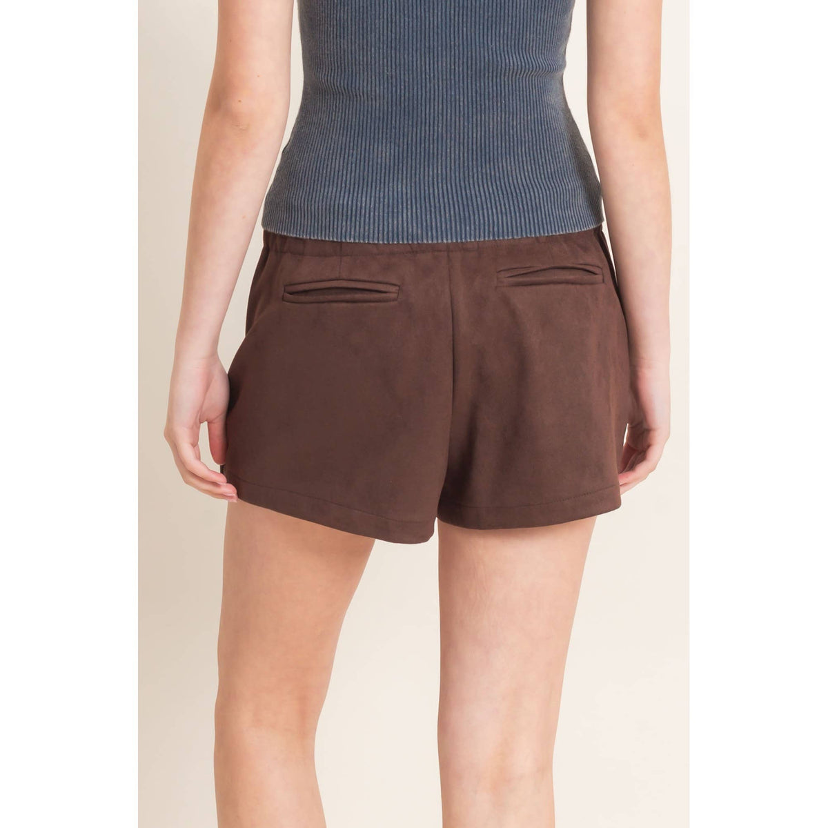 Faux Suede Skort